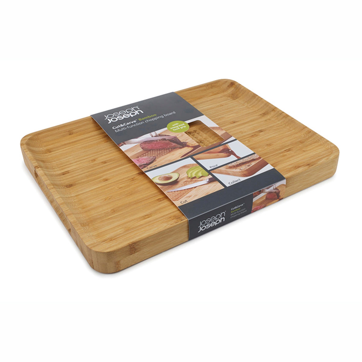 Joseph Joseph Cut and Carve Bamboo Multi-Function Chopping Board