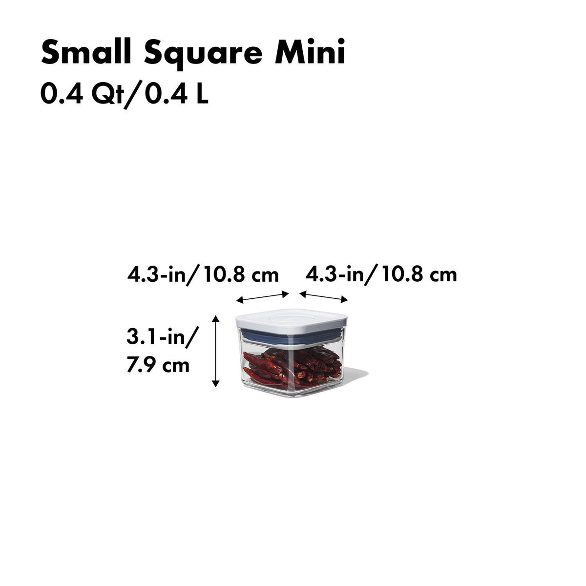 OXO Good Grips POP Square Food Storage Container 400ml