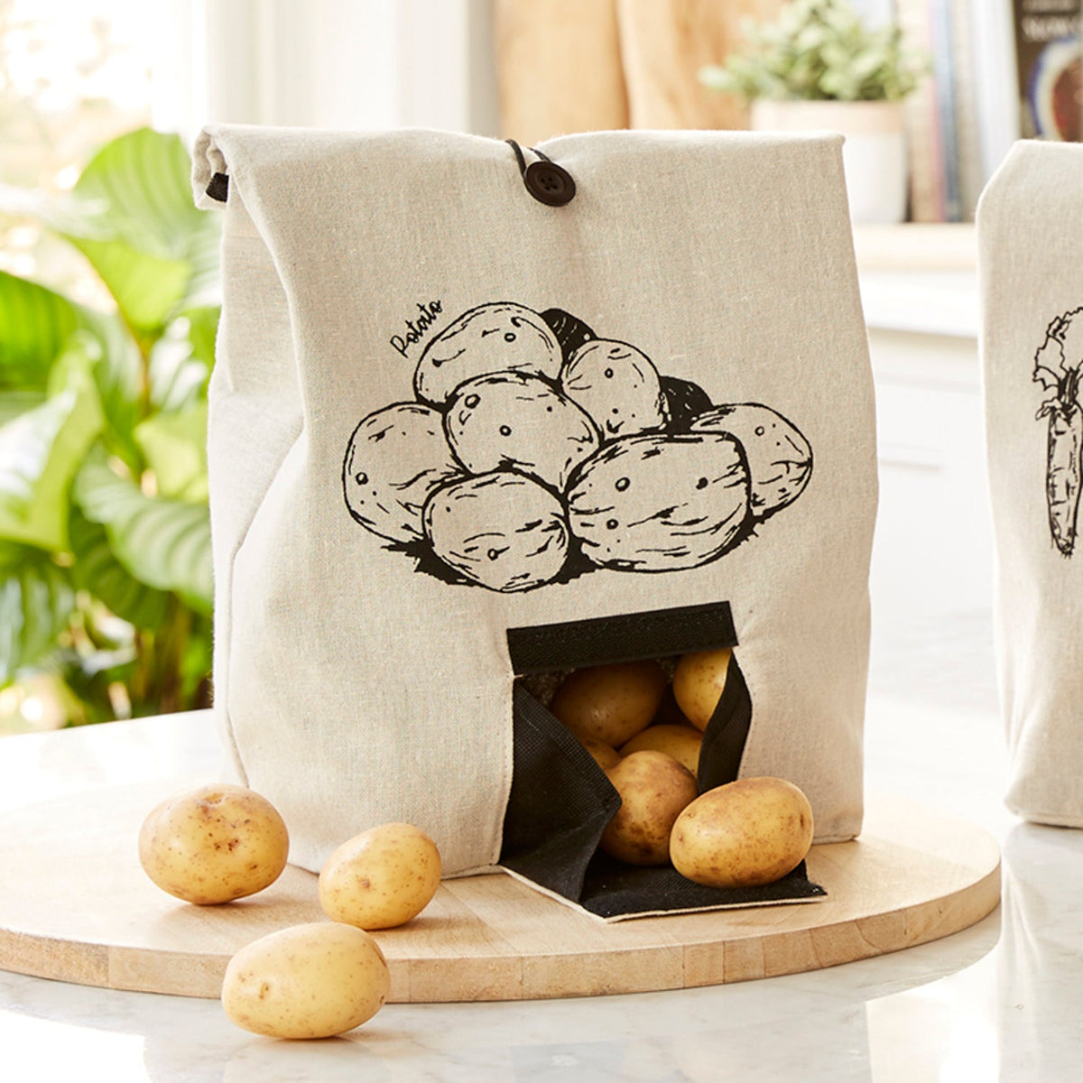 Lakeland Potato Bag with Button Tie Closure