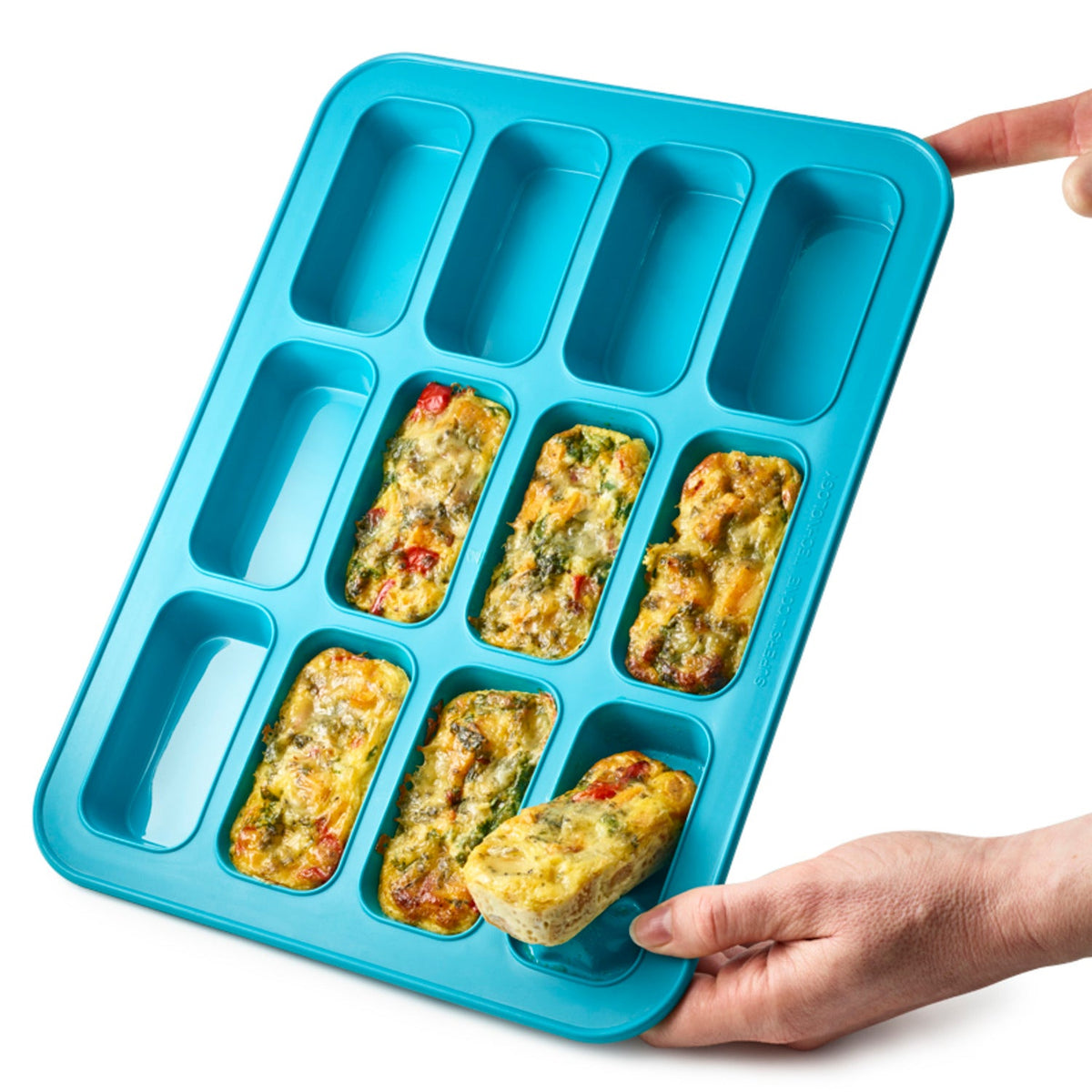 Reinforced Silicone 12-Cup Mini Loaf Cake Pan