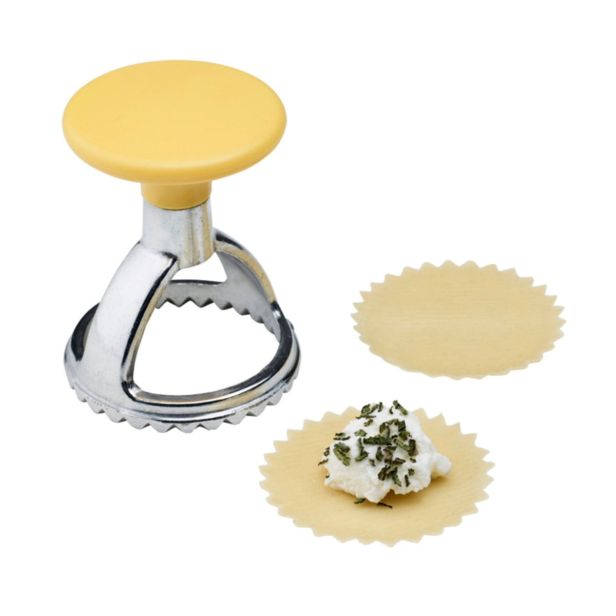 Ravioli Maker Stamp Press Set – 1 Square 1 Round