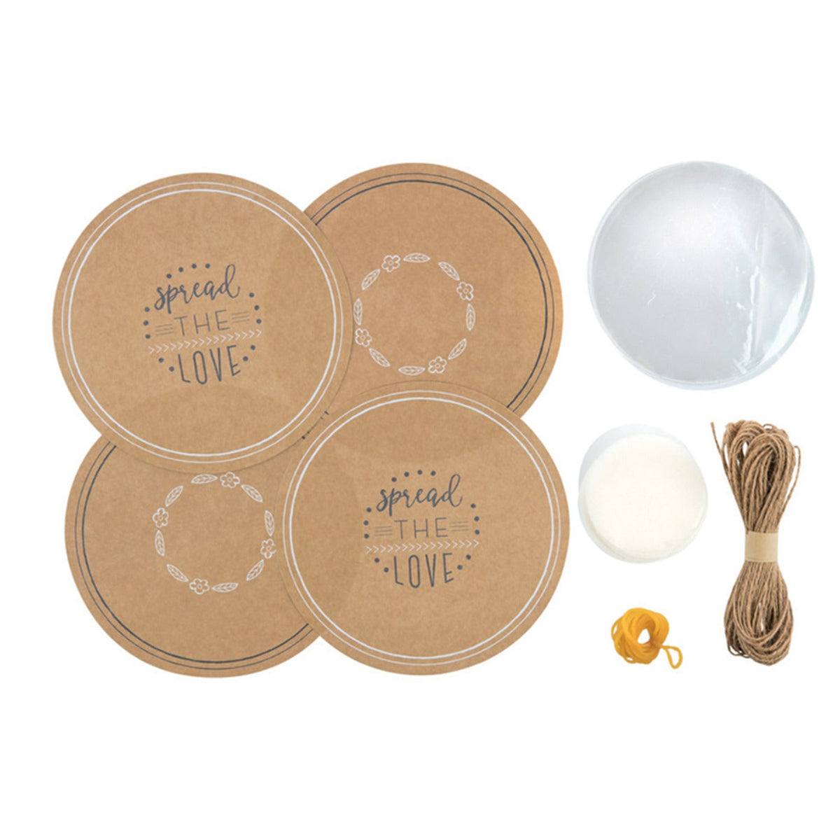 Jam Jar Covers and Wax Discs - Set of 24