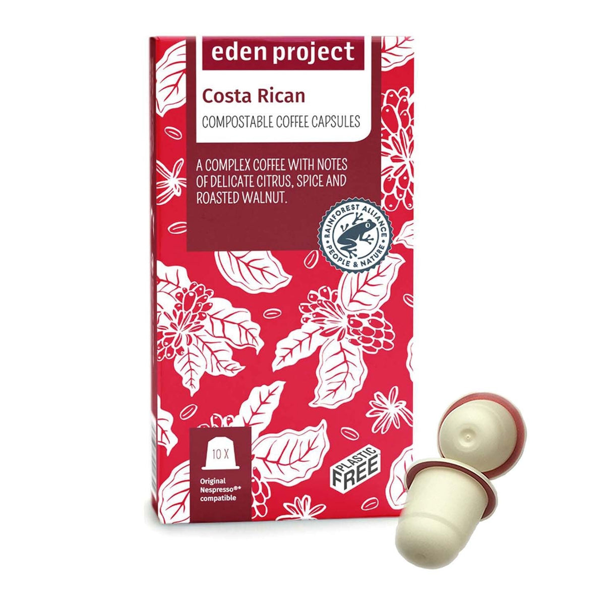 Eden Project Biodegradable Coffee Capsules Costa Rican – Pack of 10