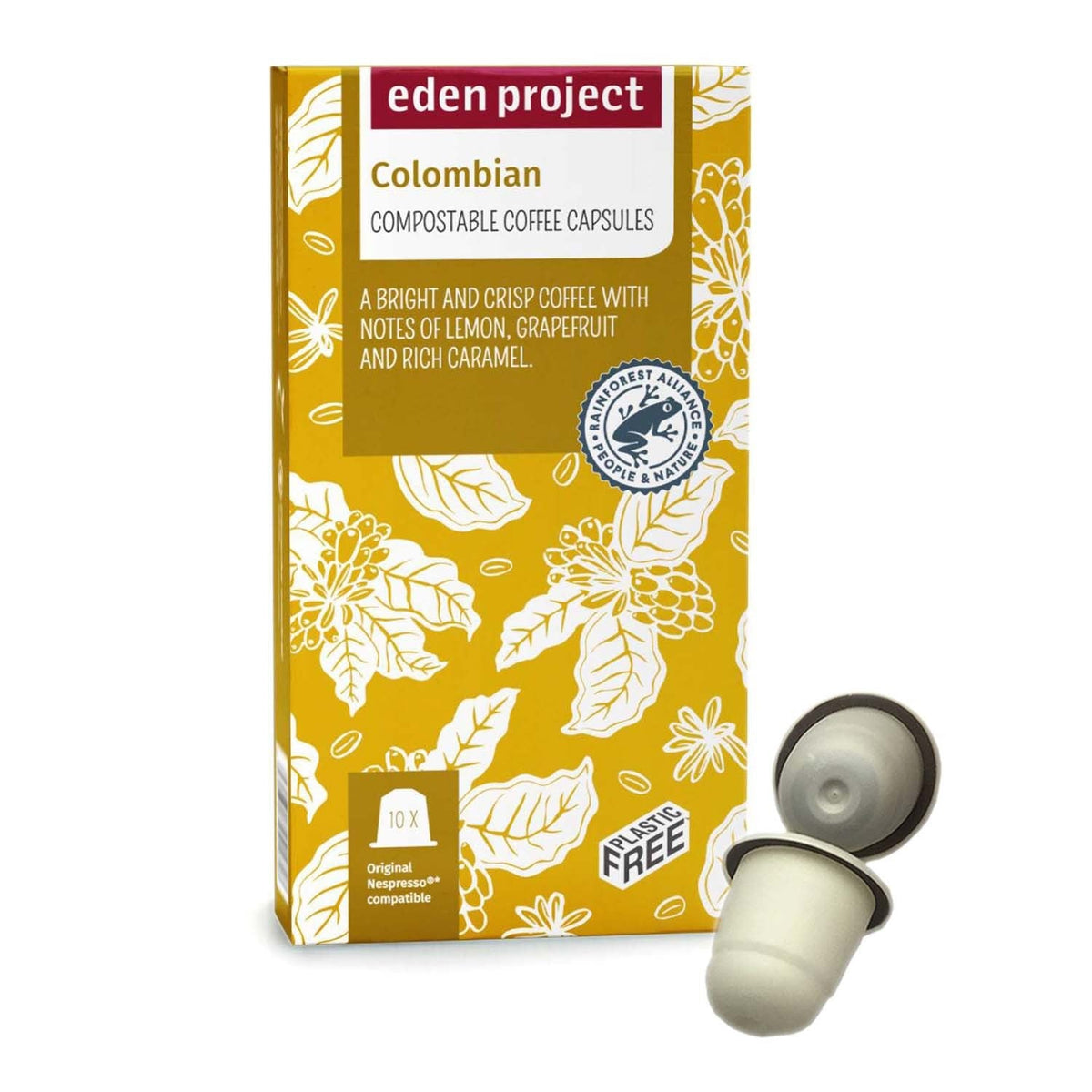 Eden Project Biodegradable Coffee Capsules Colombian – Pack of 10