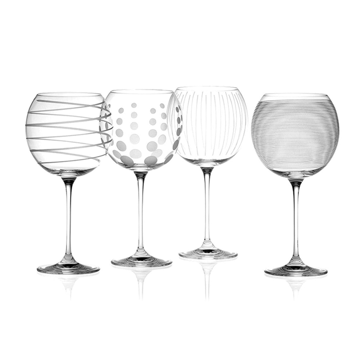 Mikasa Cheers Etched Balloon Glasses - Set of 4