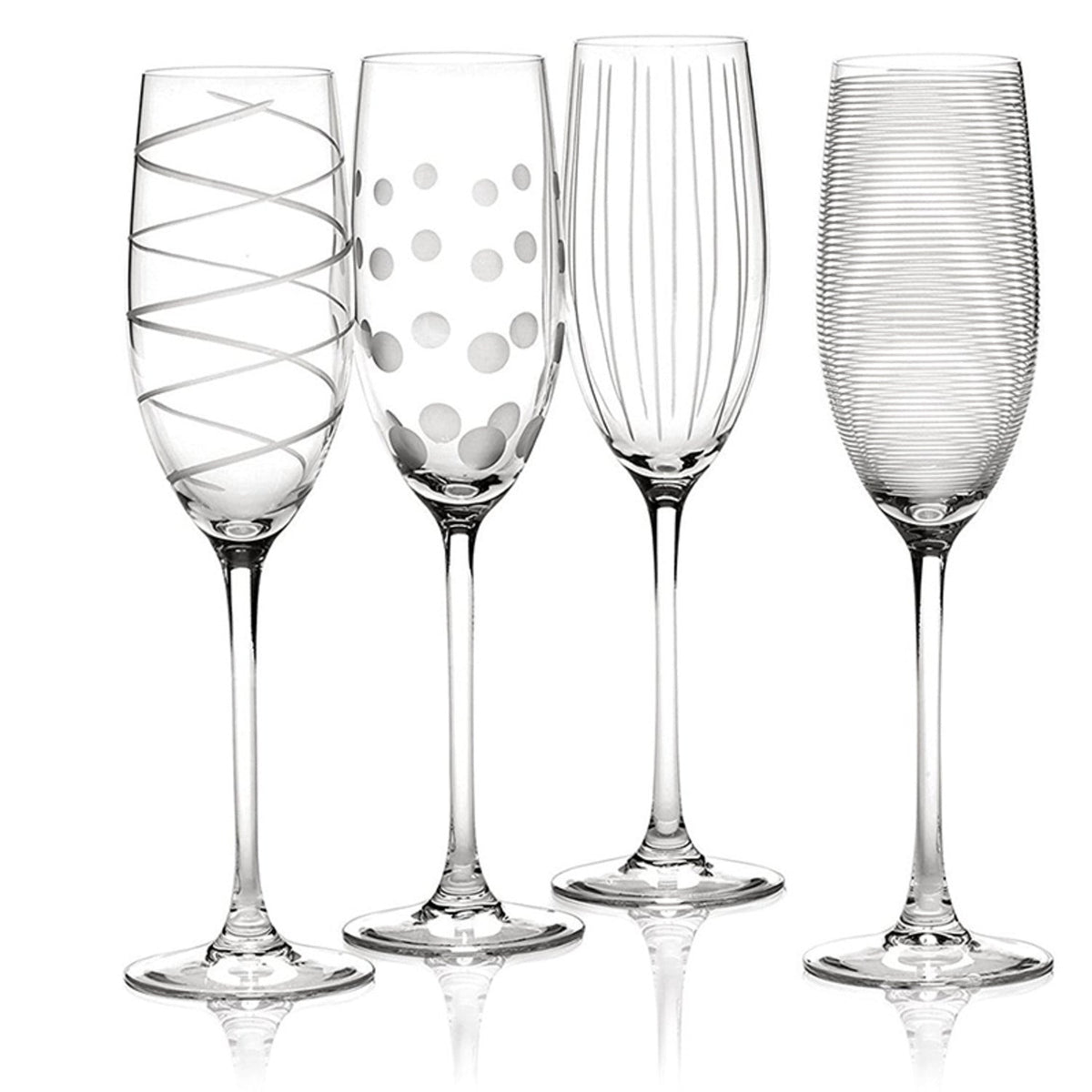 Mikasa Cheers Etched Champagne Flutes - Set of 4