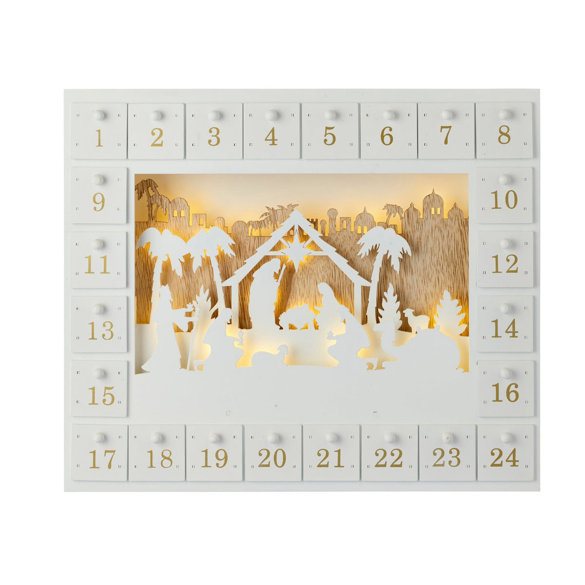Lakeland Light-Up Advent Nativity Scene