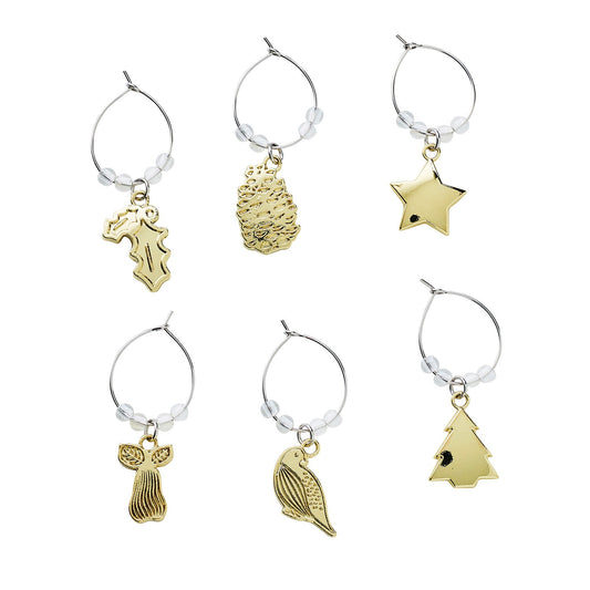 12 Days of Christmas Wine Charms Set of 6