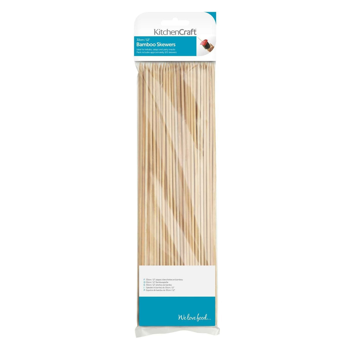KitchenCraft 30cm Bamboo Skewers