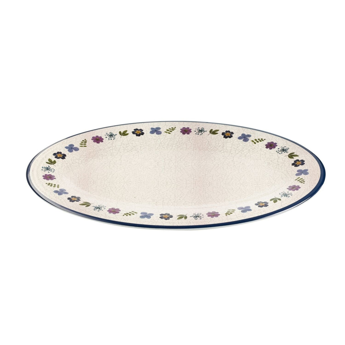 Lakeland Pressed Flowers Melamine Oval Platter