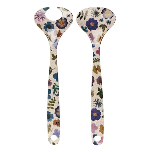 Lakeland Pressed Flowers Melamine Salad Servers