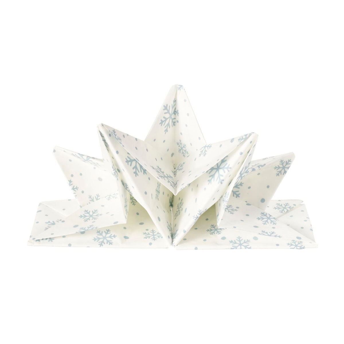 12 Lakeland Snowflake Pre-Folded Napkins