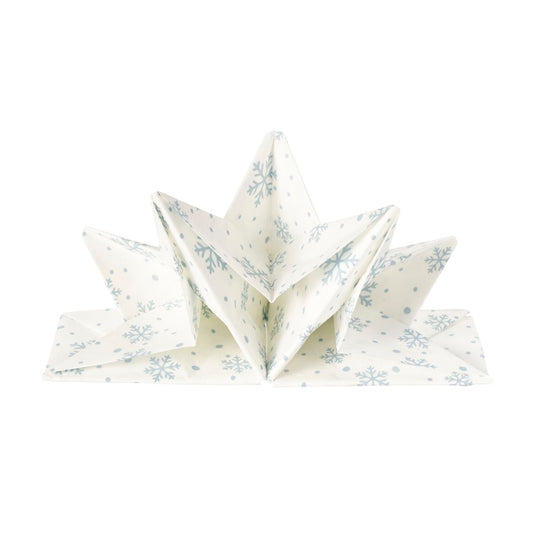 12 Lakeland Snowflake Pre-Folded Napkins