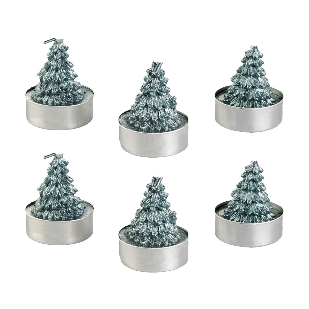 6 Mini Christmas Tree Candles
