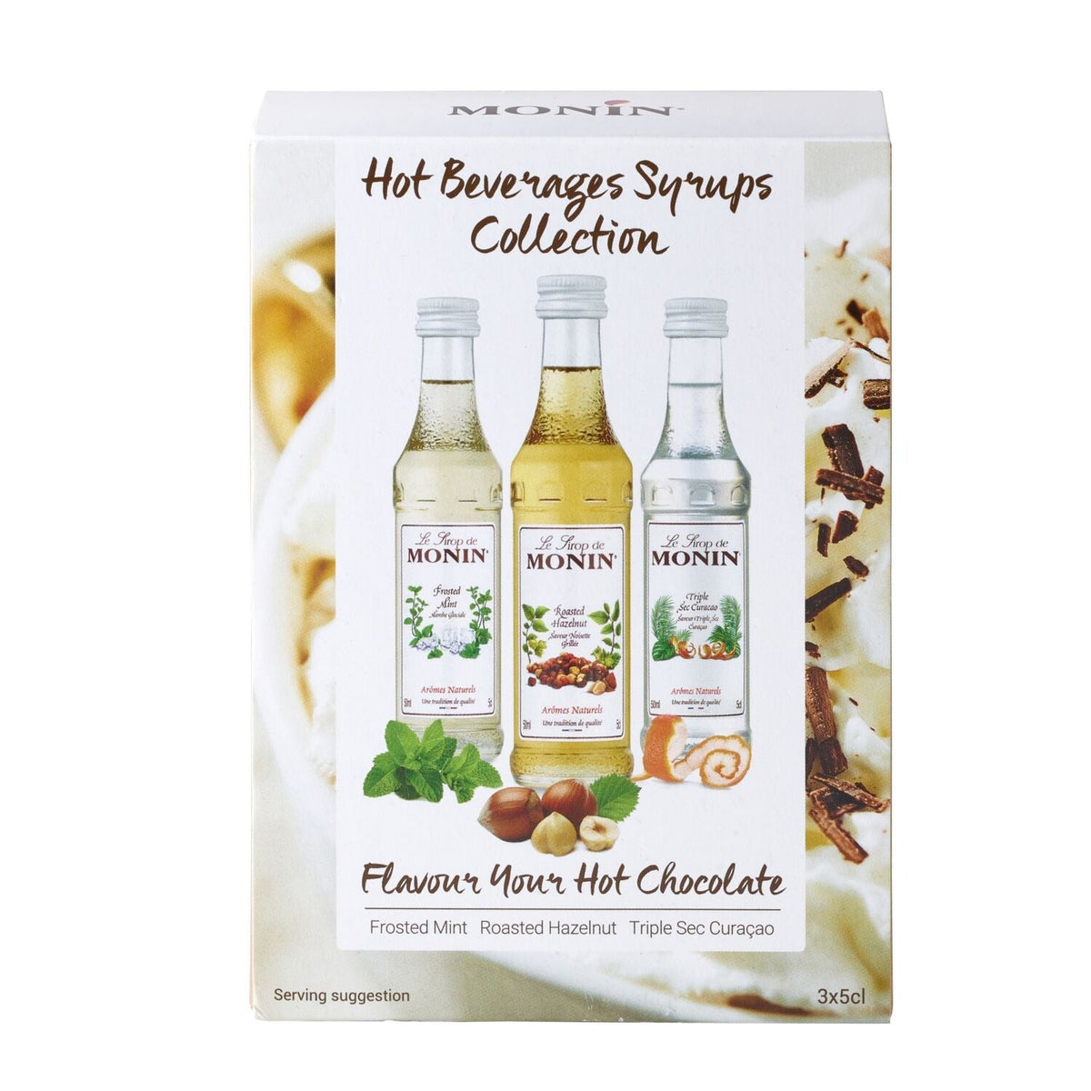 Monin Hot Chocolate Syrup Gift Set – 3 x 50ml