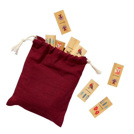 Woodland Wonder Festive Wooden Dominoes