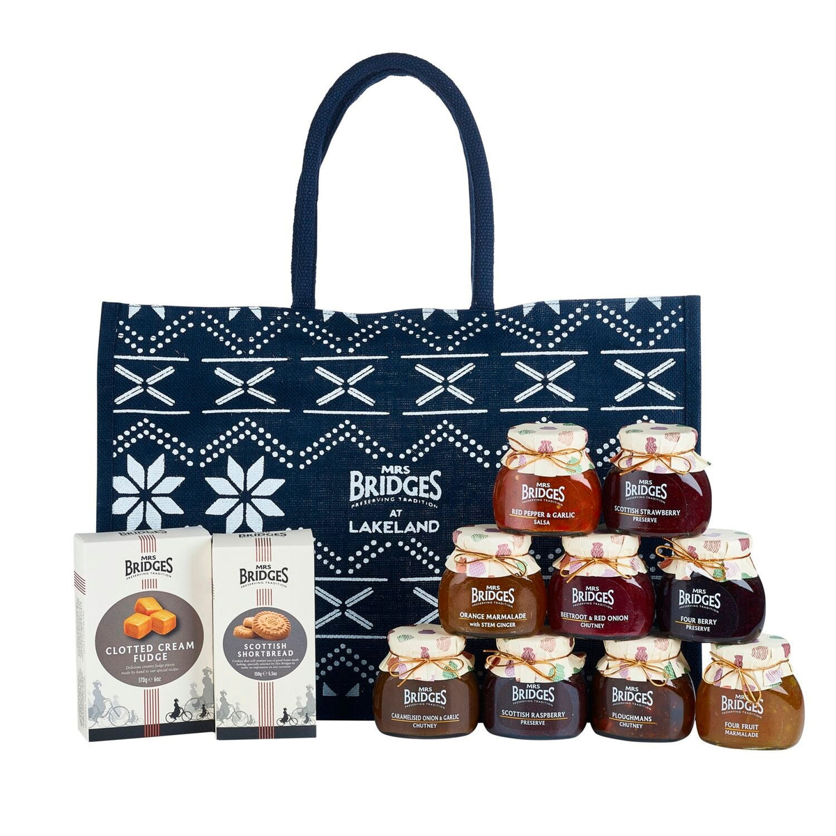 Mrs Bridges Navy Fair Isle Hamper
