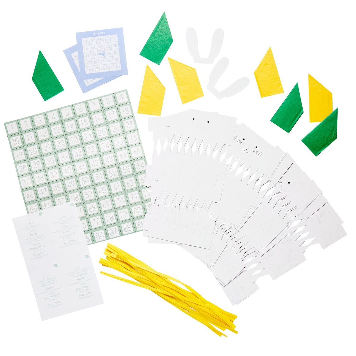Talking Tables Spring Bunny DIY Easter Bingo Colour-Me-in Crackers
