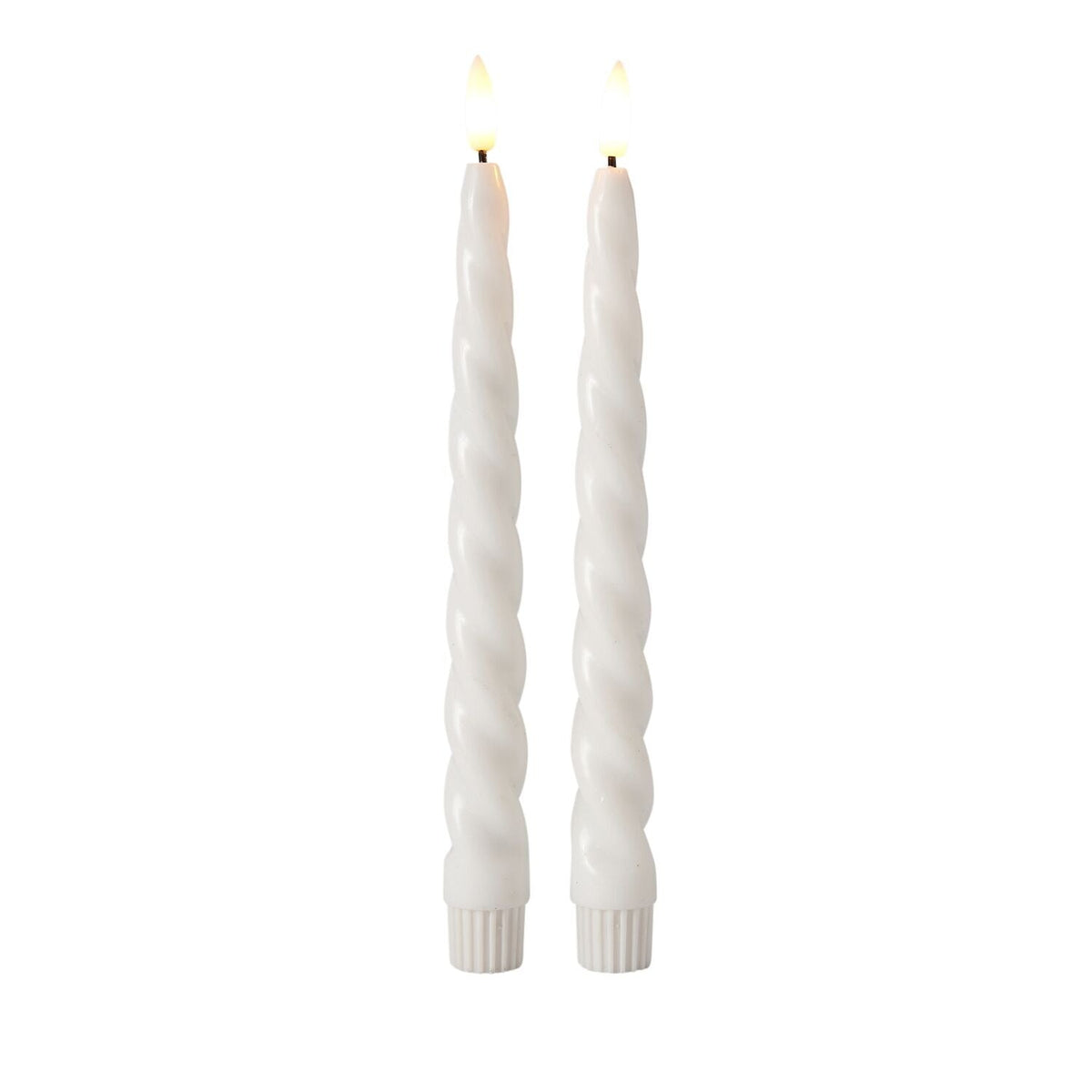 Electric LED spiral Candles x 2 – white