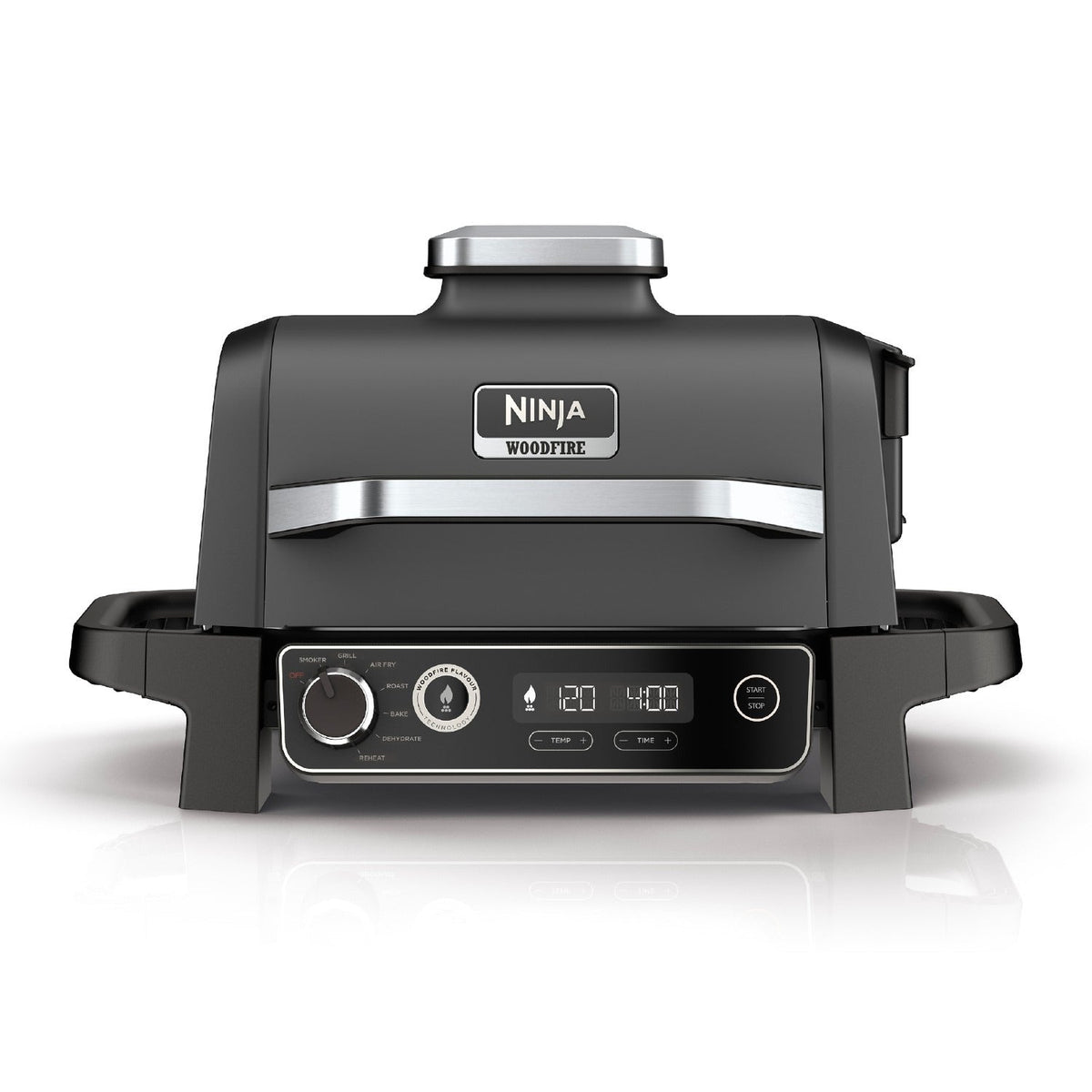 Ninja Woodfire Electric BBQ Grill, Smoker, Air Fryer and Cover Bundle