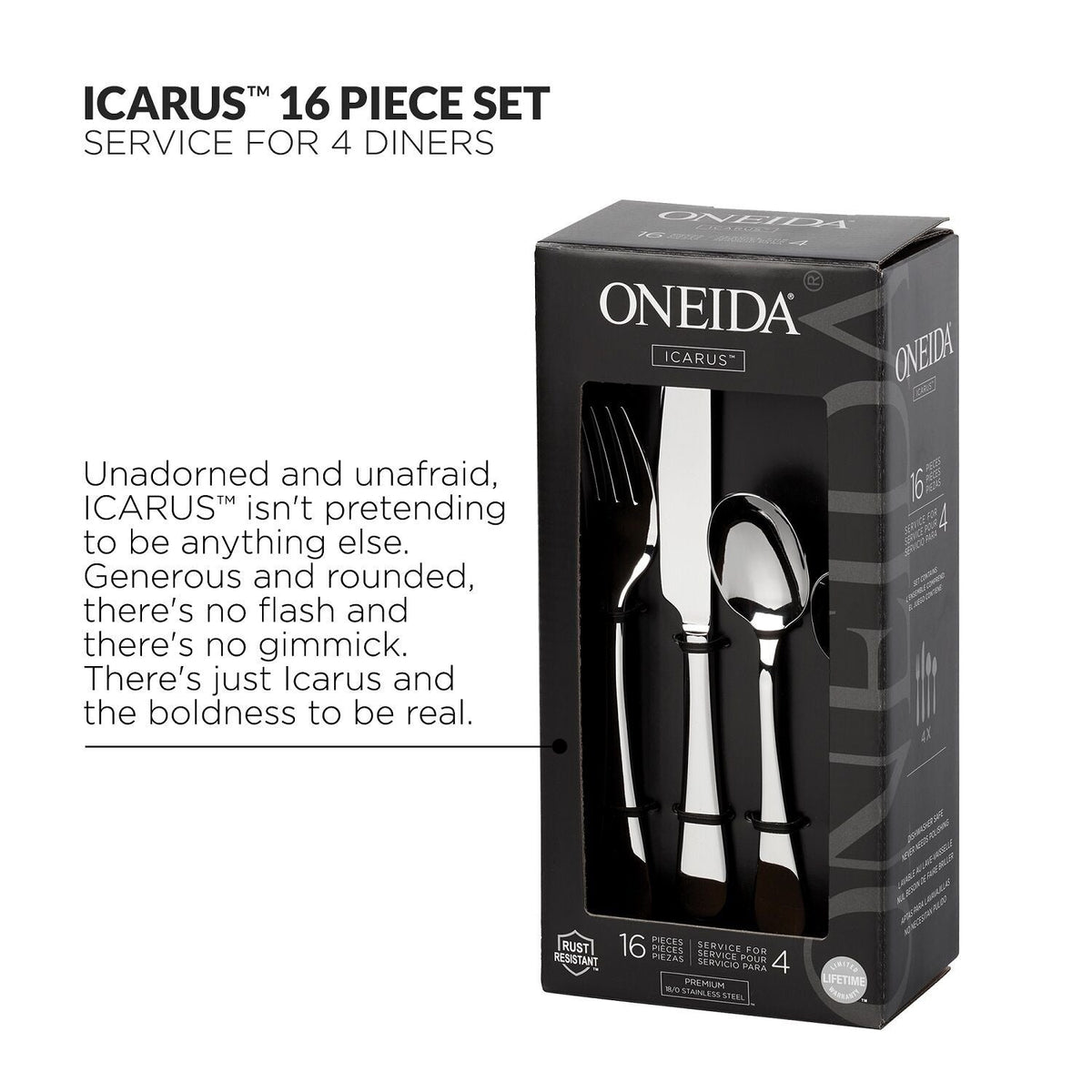 Oneida Icarus 16-Piece Cutlery Set