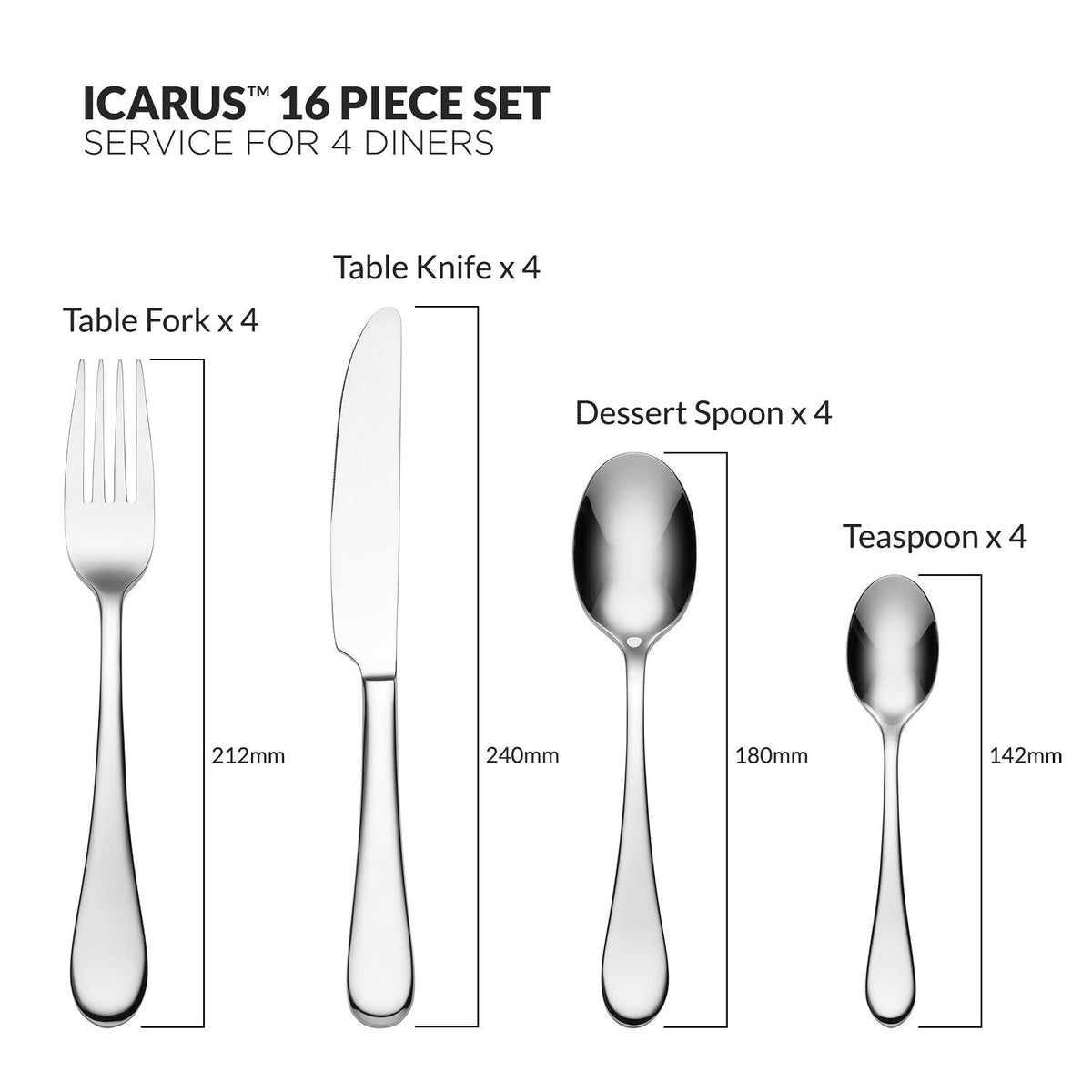 Oneida Icarus 16-Piece Cutlery Set