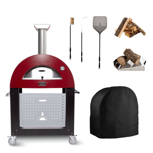 Alfa Forni Moderno 2 Pizza Oven and Accessories Bundle with Stand