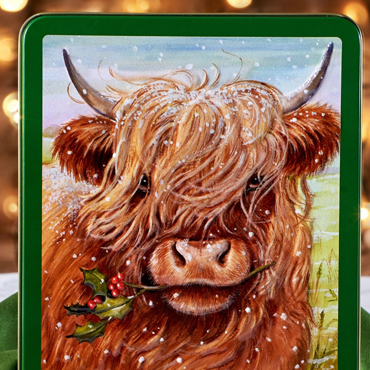 Grandma Wild's Embossed Highland Cow Biscuit Tin