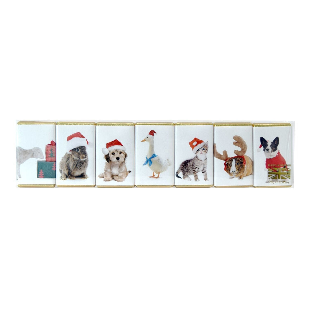 7 Christmas Animal Chocolate Slims