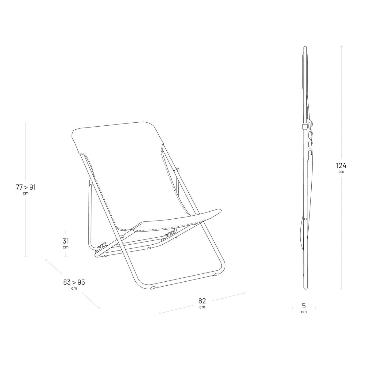 Lafuma Relaxation Deck Chair Siegle – Set of 2