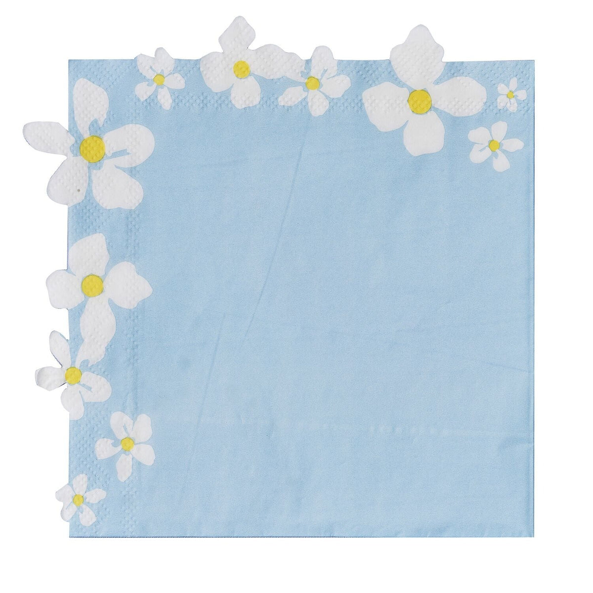 16 Ginger Ray Blossom Paper Napkins Pastel Blue