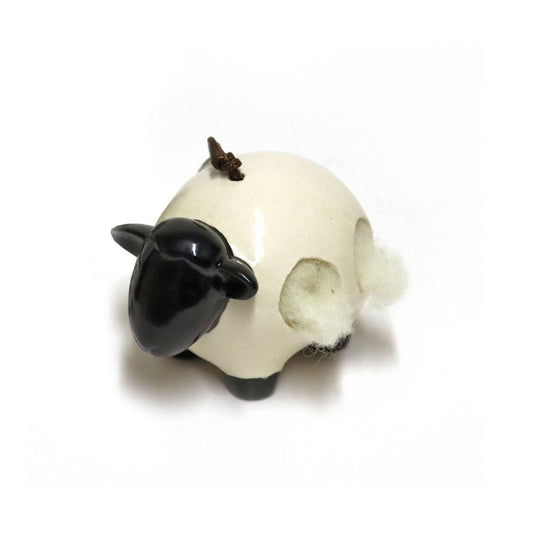 'Woolie' Hanging Ceramic Sheep With Nesting Wool