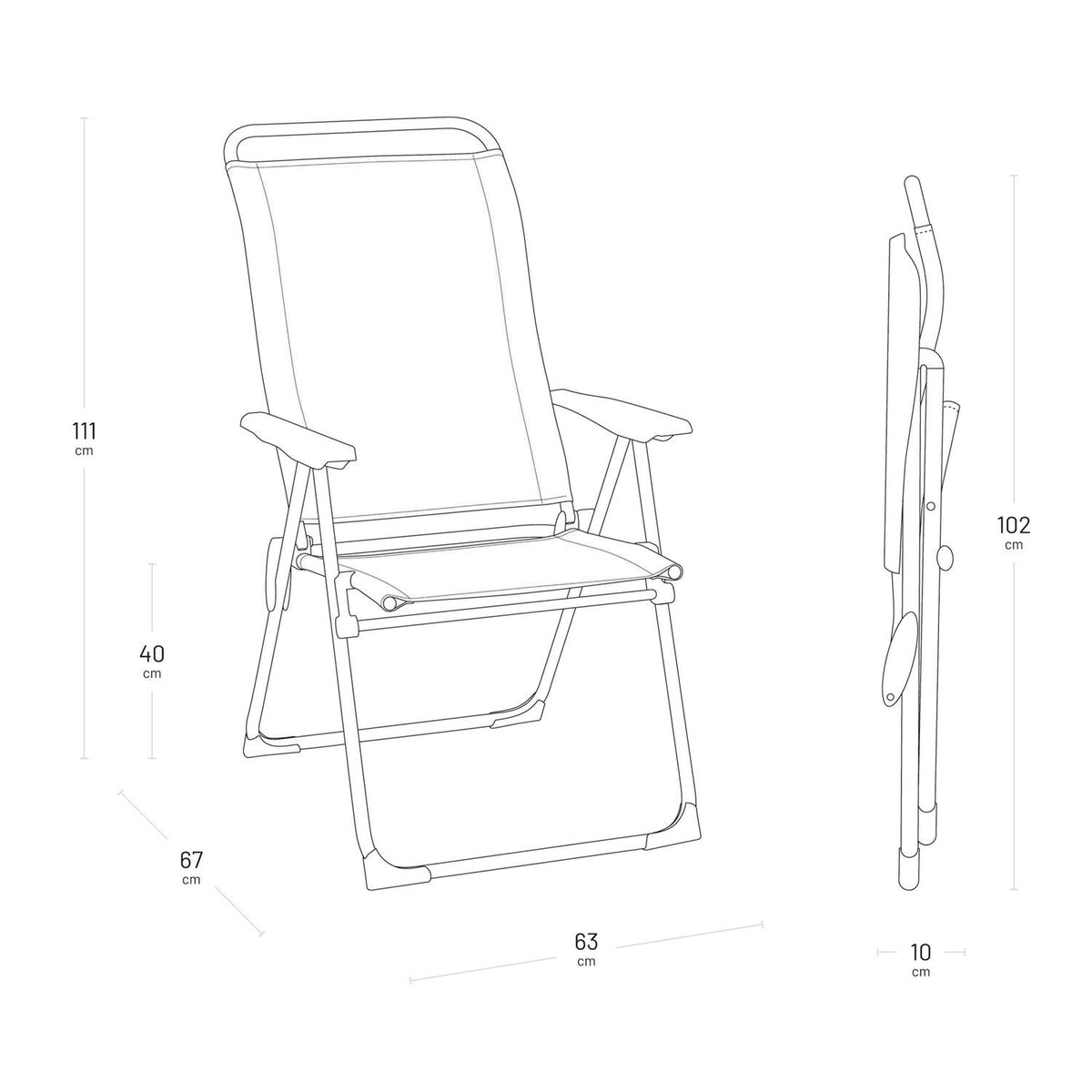 Lafuma Padded Camping Chair Acier