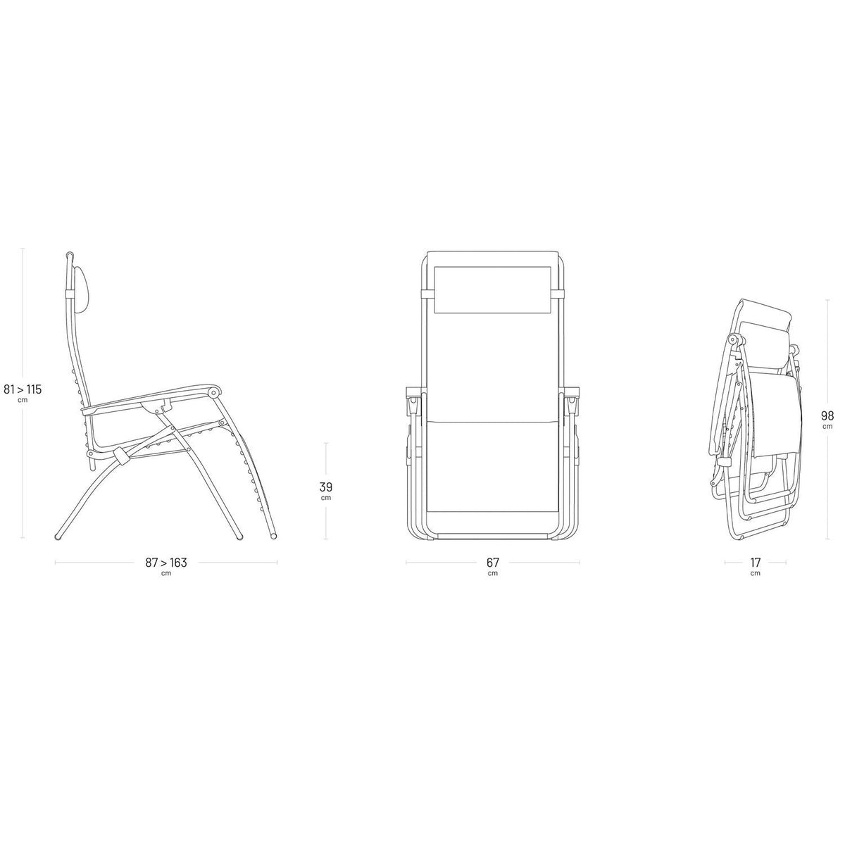 Lafuma Zero Gravity Reclining Chair Moss