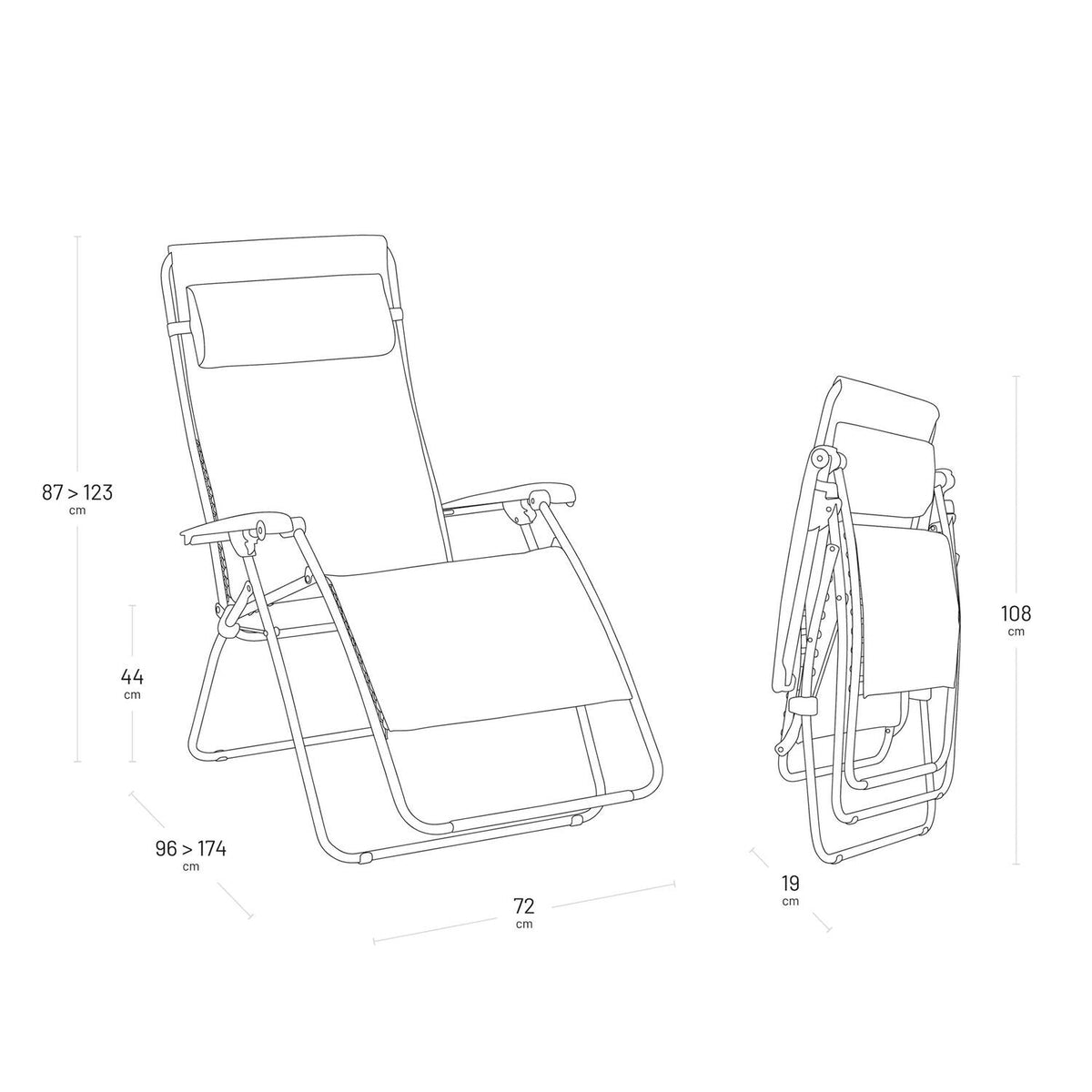 Lafuma Zero Gravity Reclining Chair XL Ocean