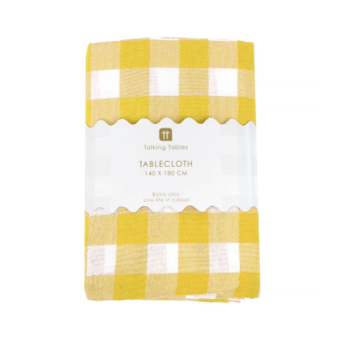 Talking Tables Yellow Gingham Tablecloth