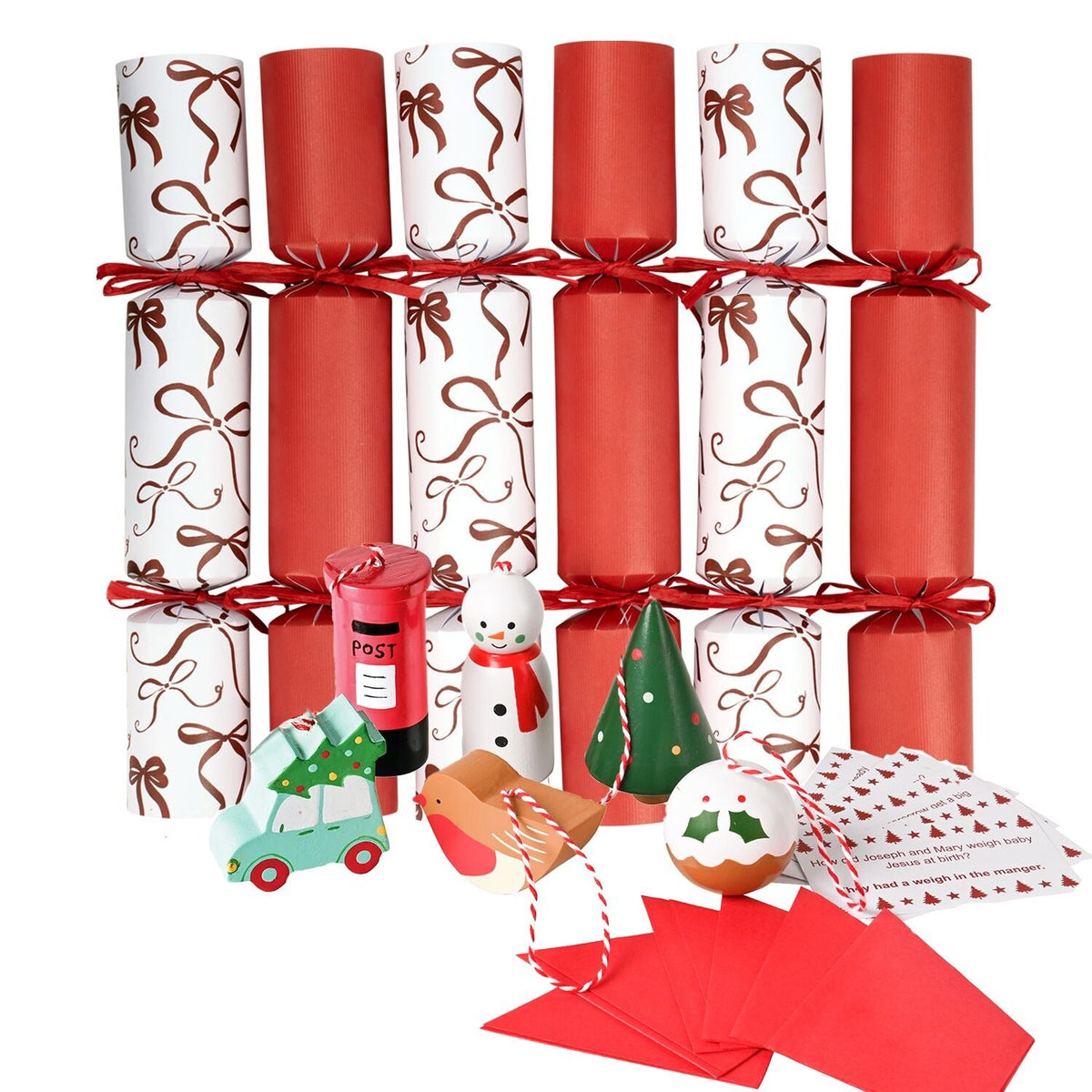 6 Lakeland Crackers with Tree Decorations