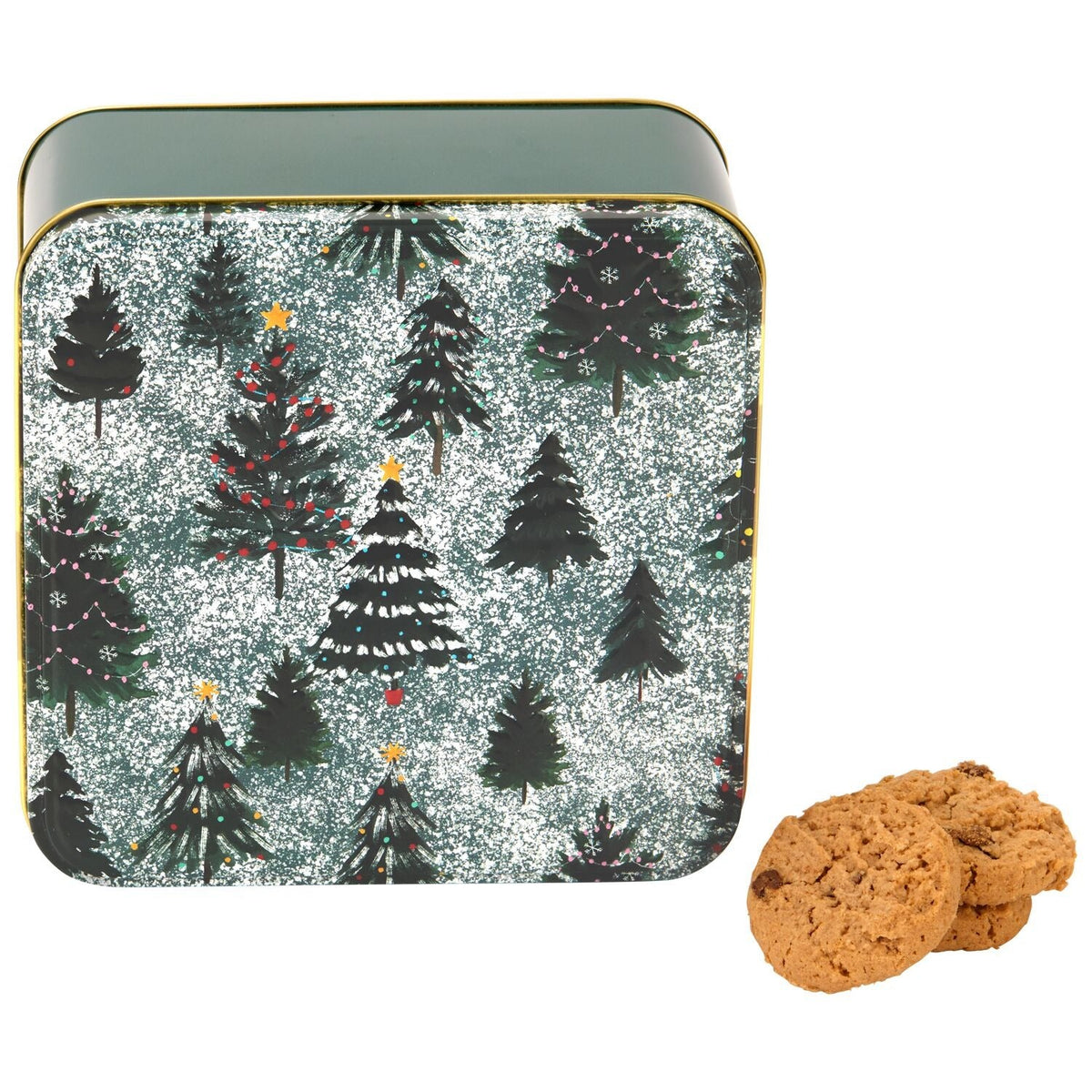 Lakeland Winter Forest Square Biscuit Tin