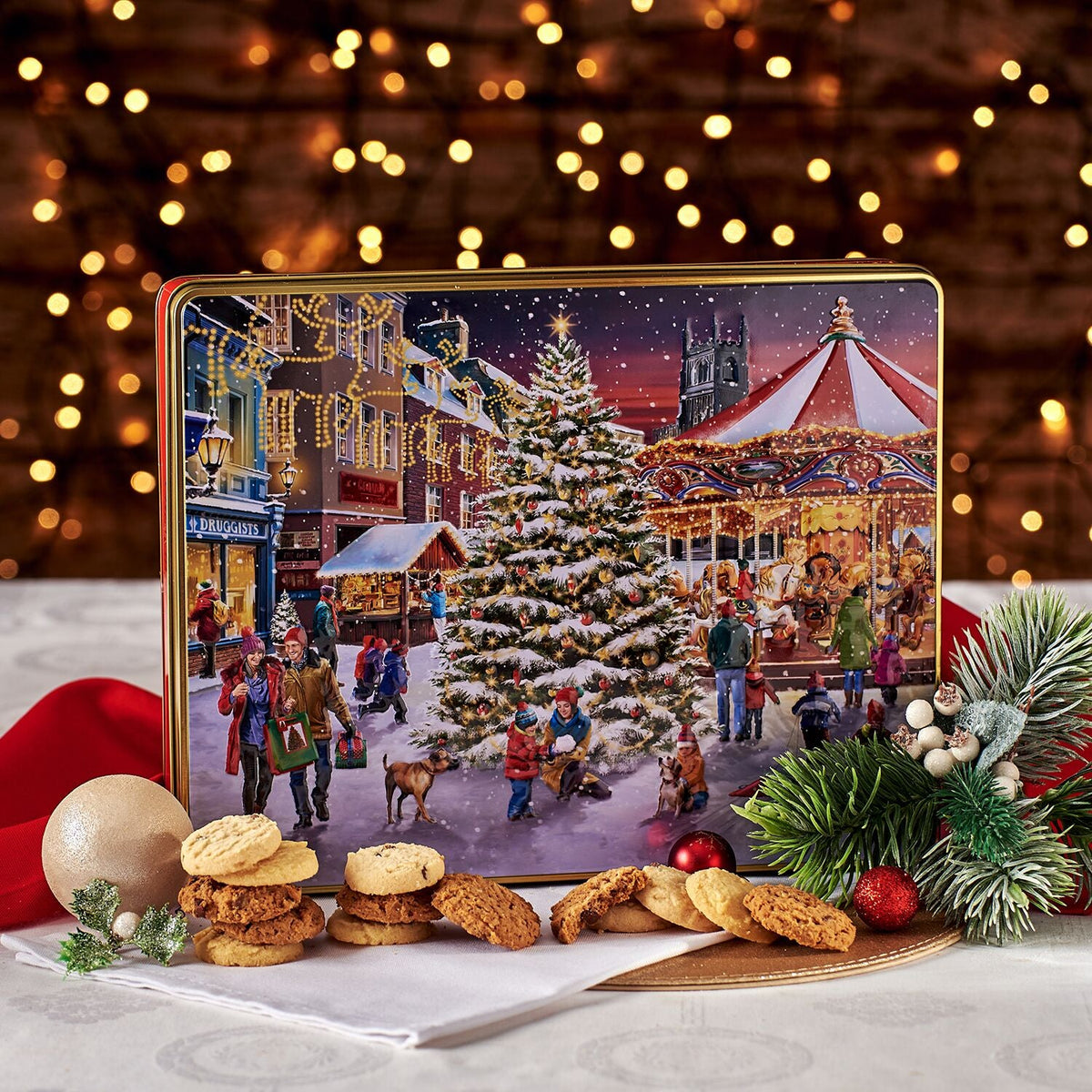 Grandma Wild’s Christmas Market Large Biscuit Tin 600g