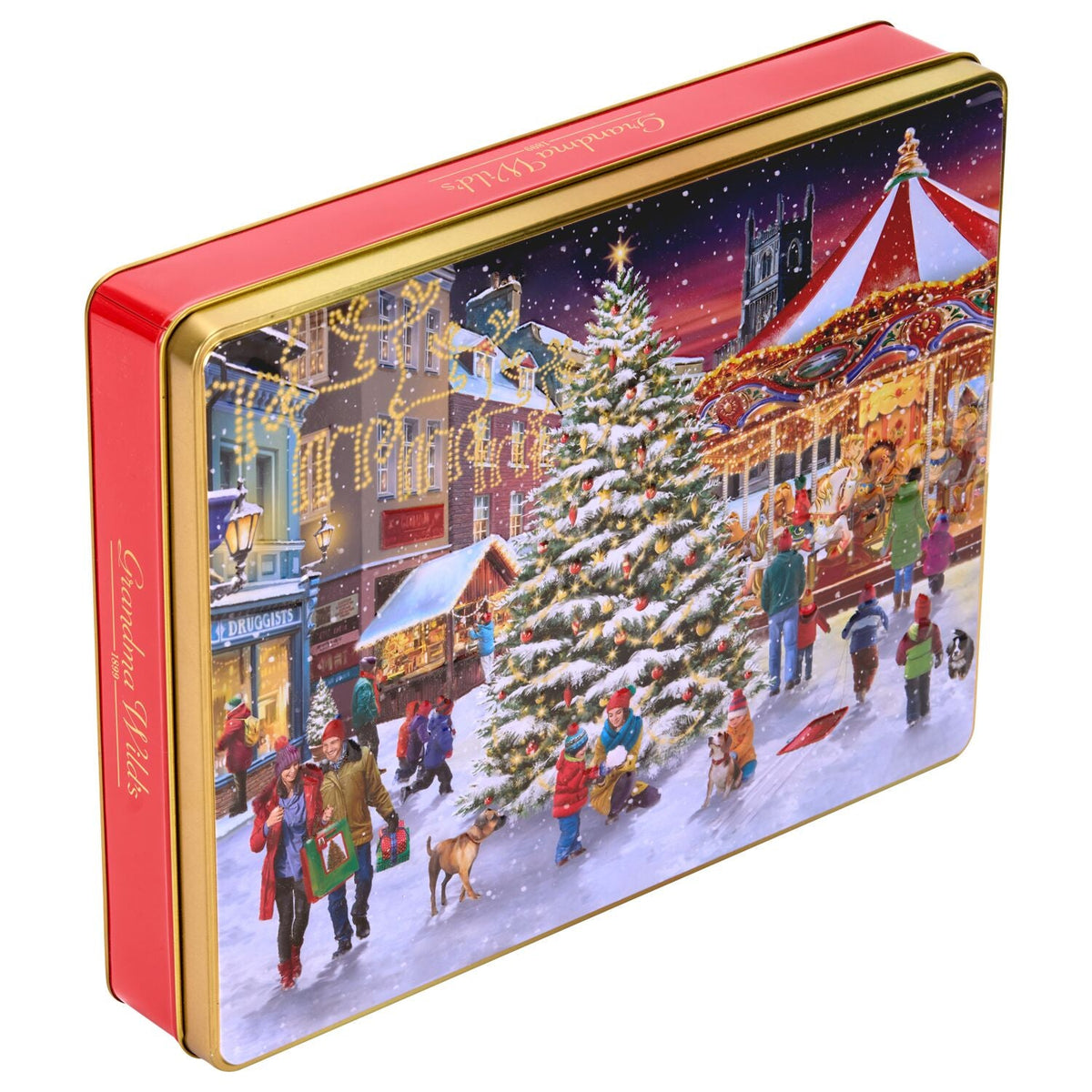 Grandma Wild’s Christmas Market Large Biscuit Tin 600g