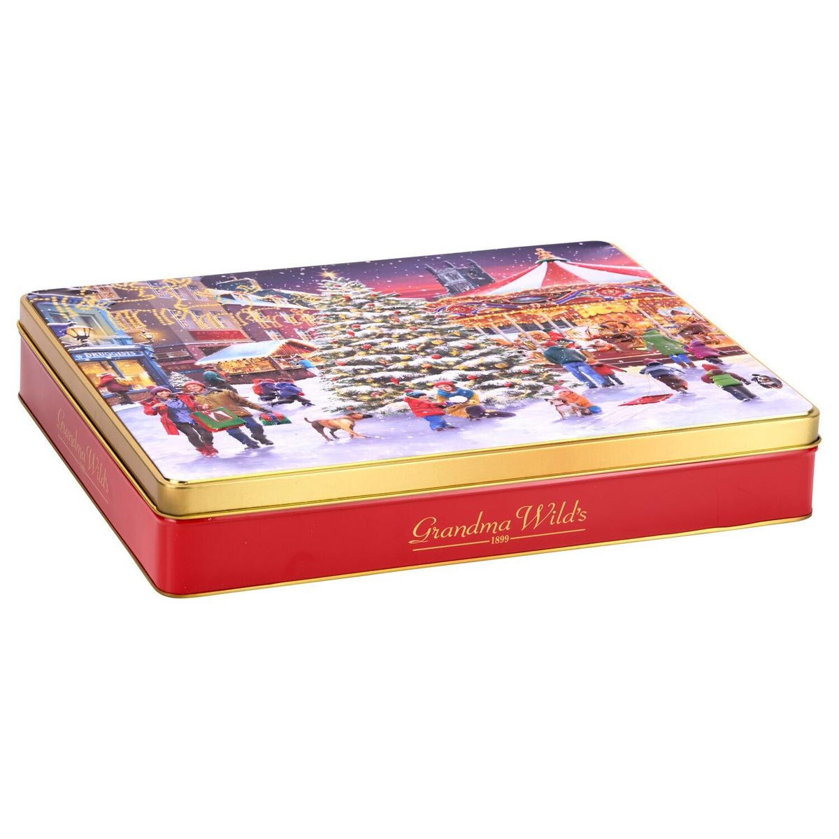 Grandma Wild’s Christmas Market Large Biscuit Tin 600g