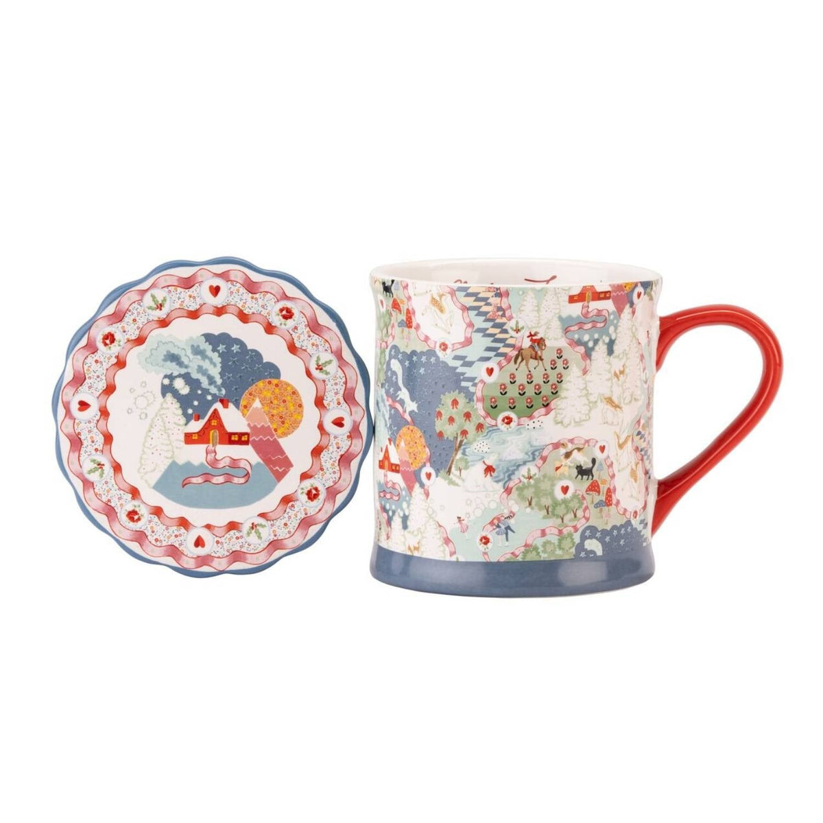 Cath Kidston Christmas Animal Mug and Coaster Set