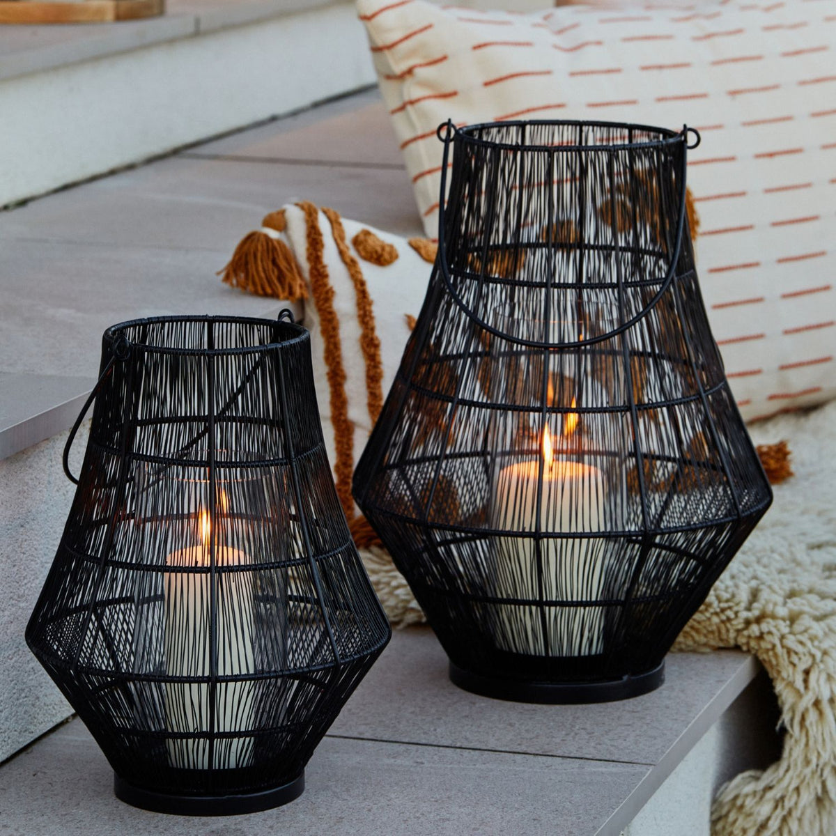 Ivyline Portofino Curve Wirework Lantern 40cm