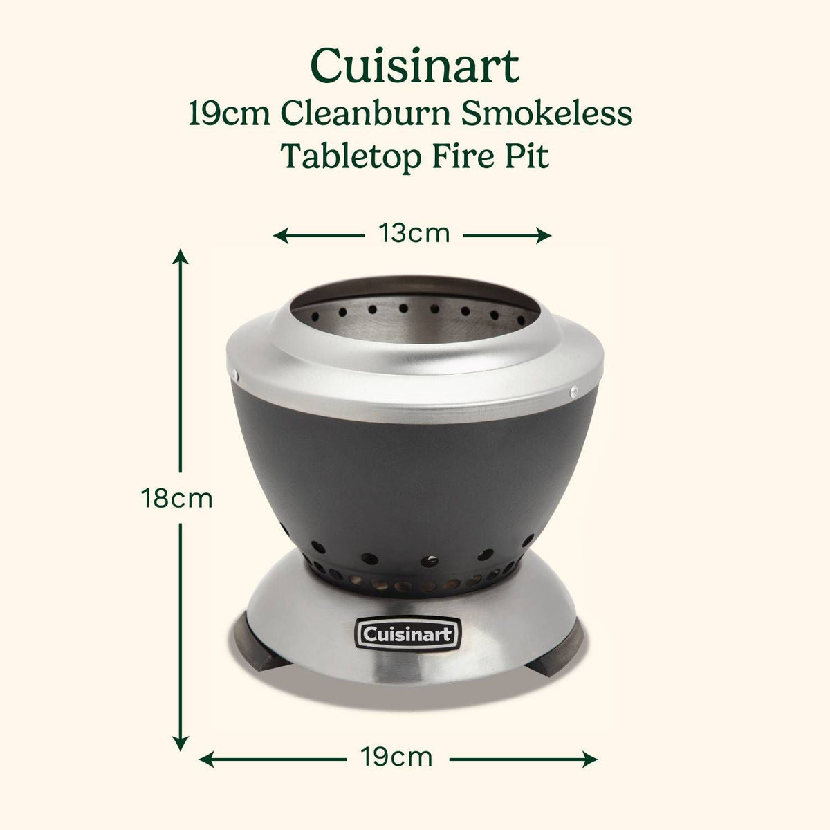 Cuisinart Outdoors 20cm Cleanburn Smokeless Tabletop Fire Pit