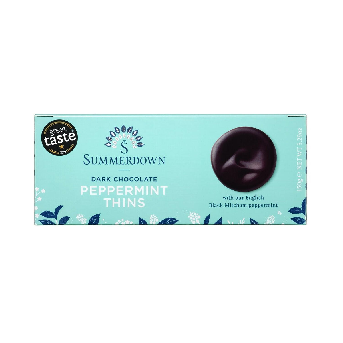 Summerdown Dark Chocolate Peppermint Thins - 150g