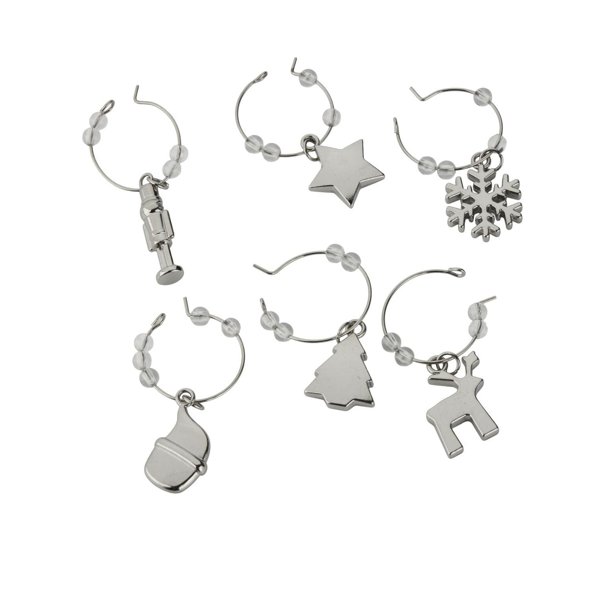 Snowflake Wine Glass Charms