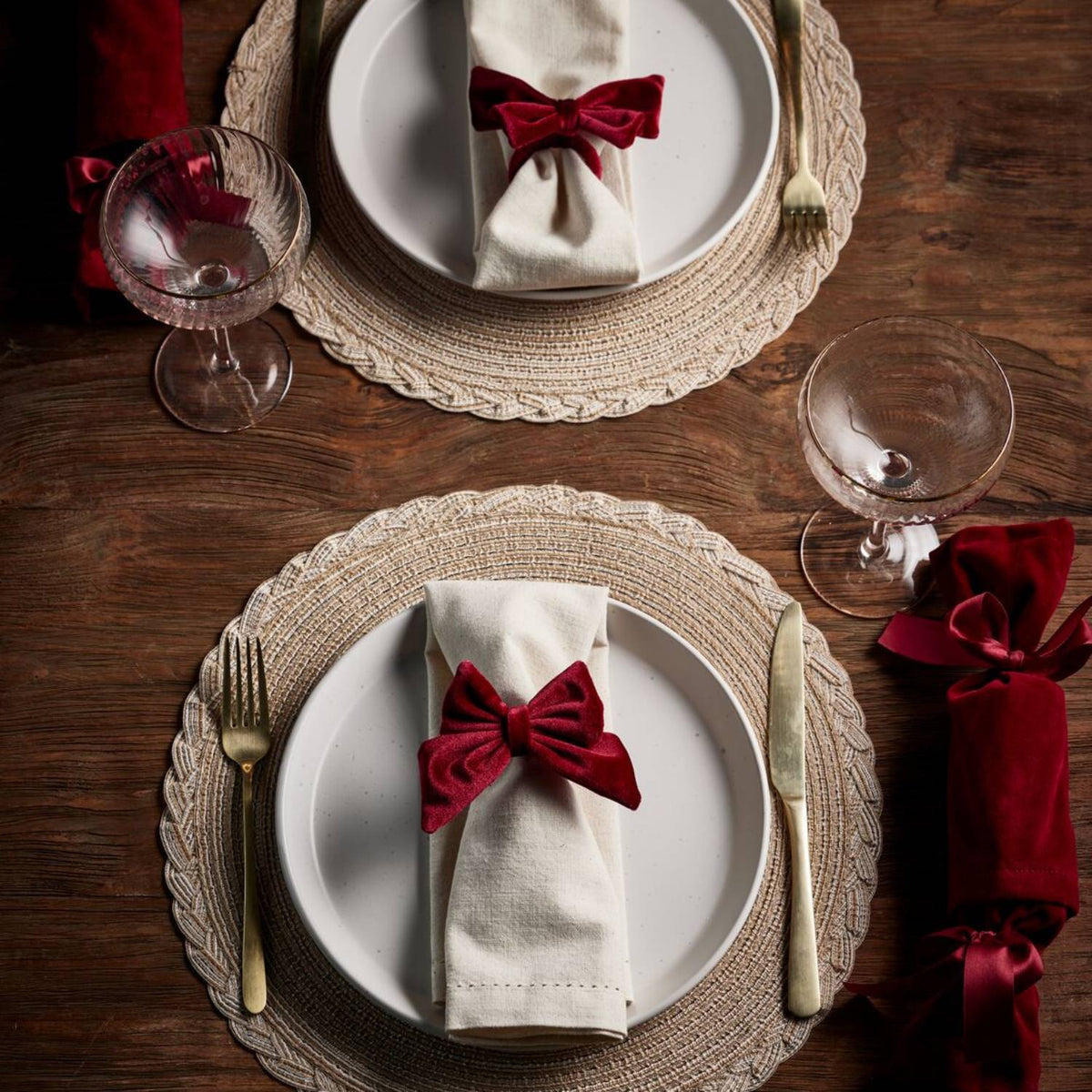 Lakeland Velvet Bow Napkin Holders