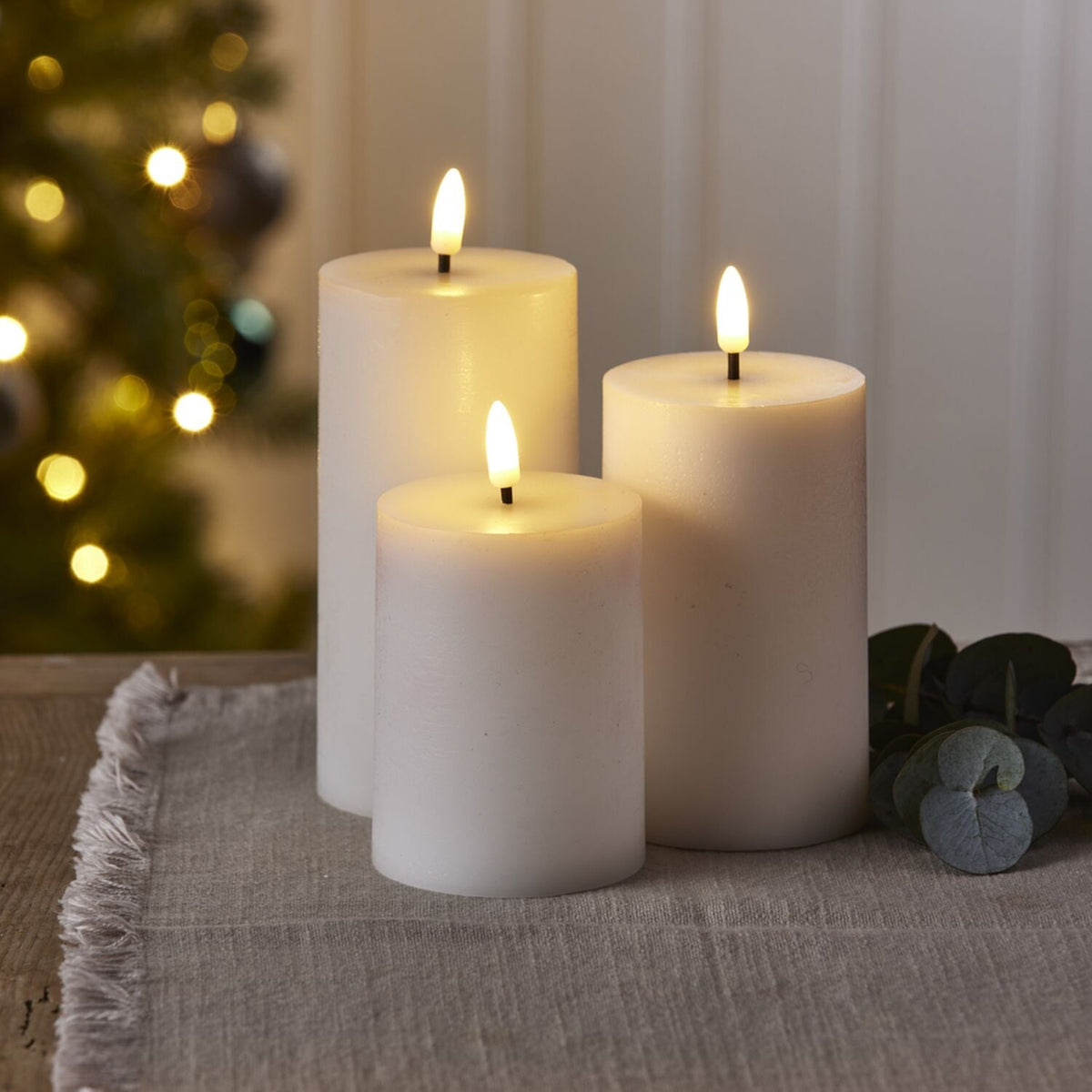 Lakeland White Touch LED Candles – Set of 3