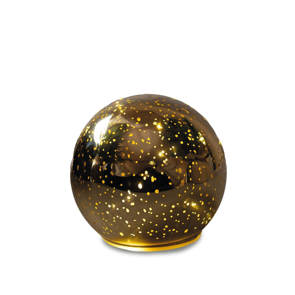 Lakeland Gold Glass LED Orb 8.5cm
