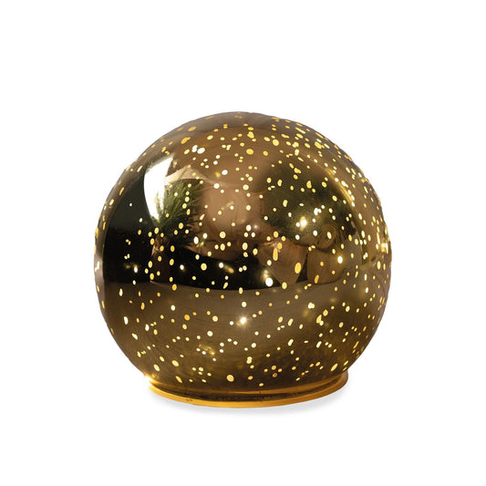 Lakeland Gold Glass LED Orb 11cm